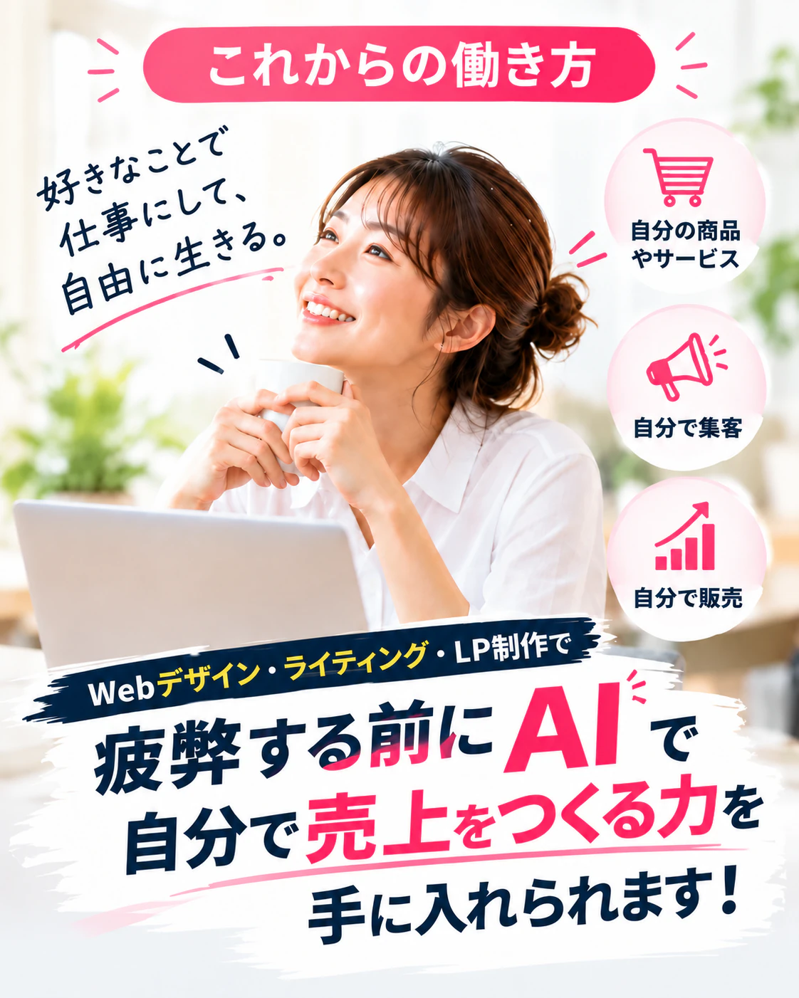 これからの働き方。疲弊する前にAIで自分で売上をつくる力を手に入れられます！